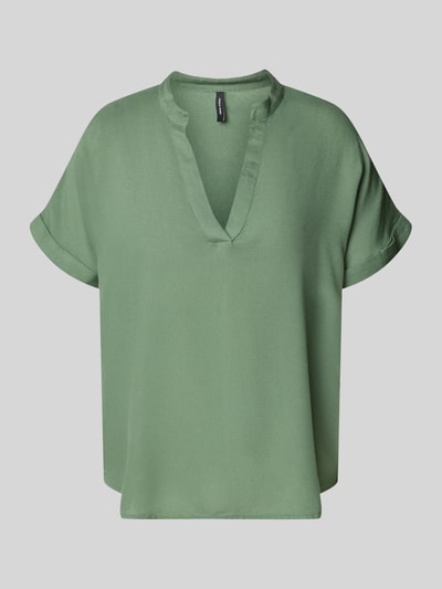 Produktfoto, Relaxed Fit Blusenshirt aus reiner Viskose Modell 'BEAUTY' von Vero Moda, Optik: Unifarben, Material: Viskose, Farbe: Grün