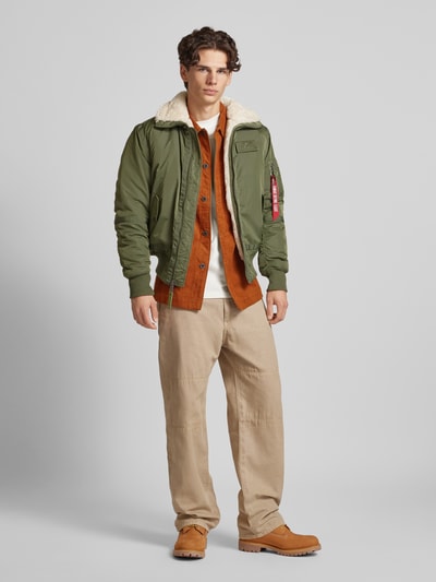 Alpha Industries Bomberjack met opstaande kraag Olijfgroen - 1