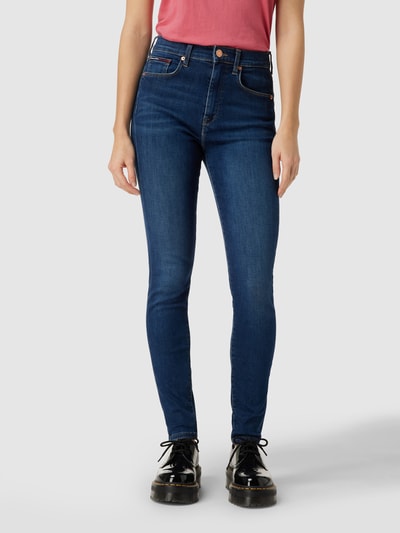 Tommy Jeans Super Skinny Fit Jeans mit Stretch-Anteil Modell 'Sylvia' Dunkelblau 4