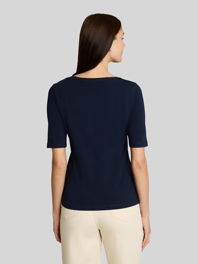Tom Tailor Regular Fit T-Shirt aus Baumwoll-Mix Marine 5