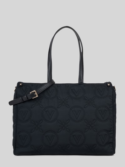 Valentino Bags Shopper aus Polyester-Mix mit Logo-Stickerei Black 1