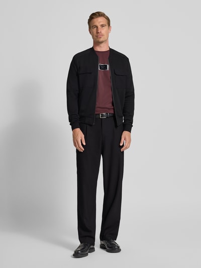 Antony Morato Slim fit sweatjack met viscose, model 'Neuter' Zwart - 1