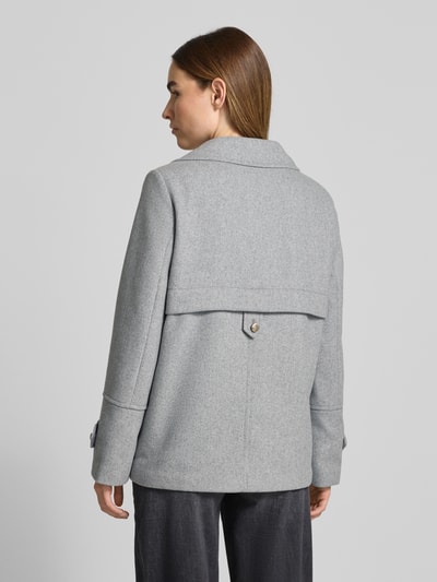 s.Oliver RED LABEL Regular Fit Wolljacke mit doppelreihige Knopfleiste Hellgrau Melange 5