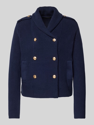 Lauren Ralph Lauren Strickjacke mit Leistentaschen Modell 'WILMAT' Dunkelblau 2