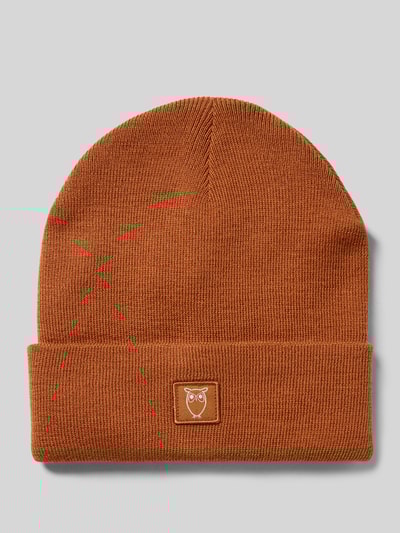 Knowledge Cotton Apparel Mütze aus reiner Wolle Modell 'Merino' Terra 1