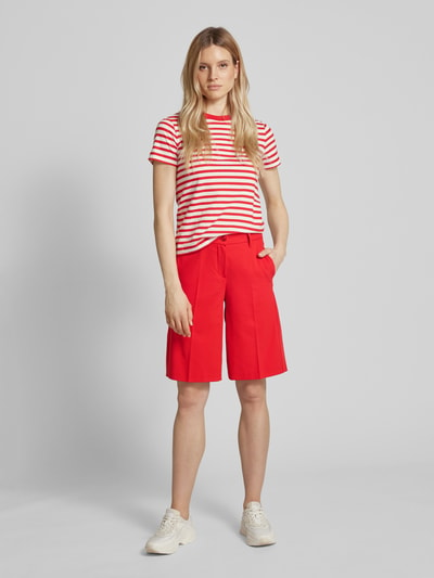 Gardeur Korte regular fit broek met persplooien, model 'FRANCA4' Rood - 1