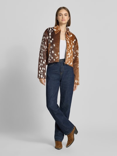 NOISY MAY® Jacke mit Eingrifftaschen Modell 'COLE' Hellbraun Melange 1