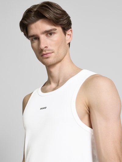 HUGO Tanktop in Ripp-Optik Modell 'Dapota' Weiss 3