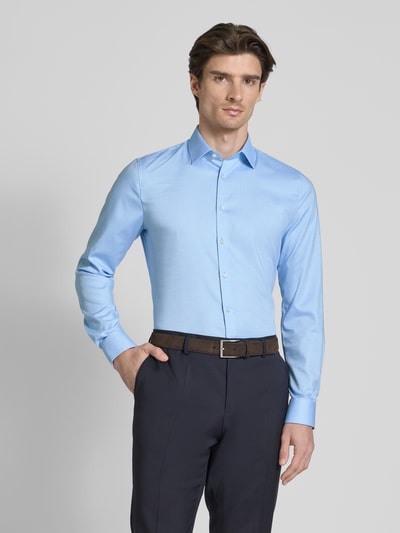 OLYMP No. Six Super slim fit zakelijk overhemd met kentkraag Bleu - 4