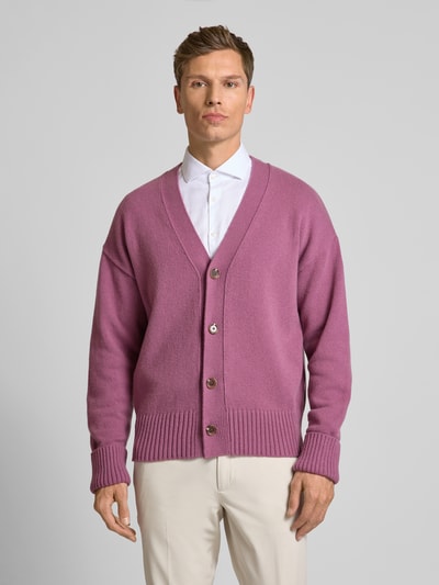 BOSS Cardigan mit überschnittenen Schultern Modell 'Ballaco' Purple 4