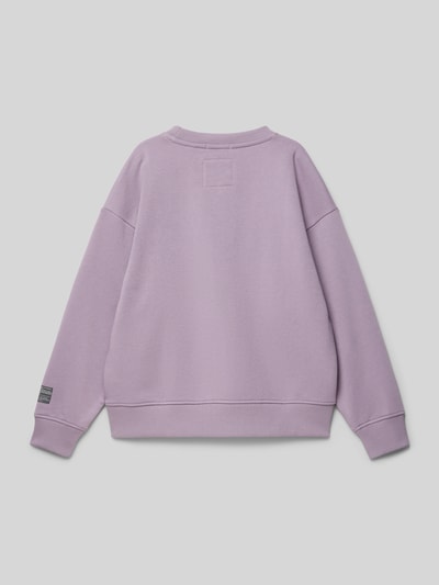 Tom Tailor Comfort Fit Sweatshirt mit Ripp-Bündchen Purple 3