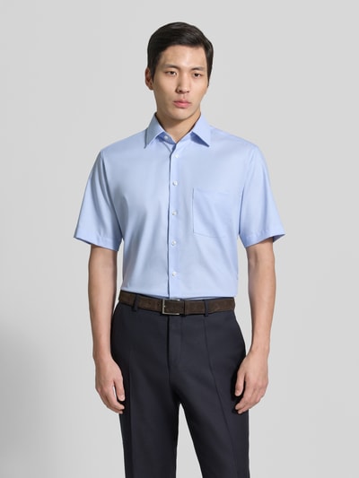 ETERNA Regular Fit Business-Hemd aus Baumwolle mit Kentkragen Bleu 4