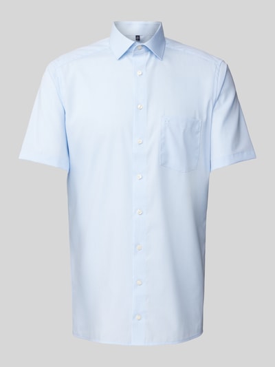 OLYMP Modern fit zakelijk overhemd met borstzak Bleu - 2