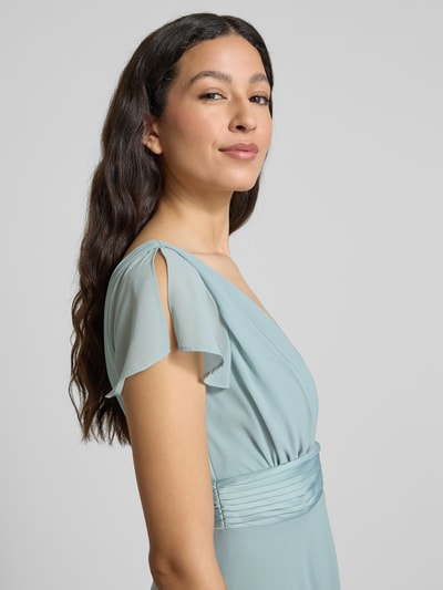 Jake*s Cocktail Abendkleid mit V-Ausschnitt und gelegten Falten Schilf 3