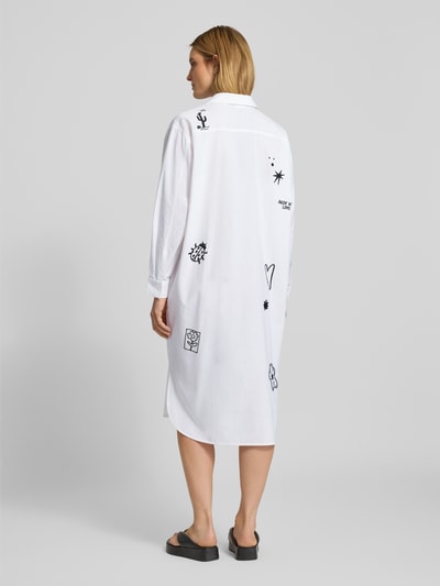 Jake*s Casual Sukienka midi z listwą guzikową Biały 5