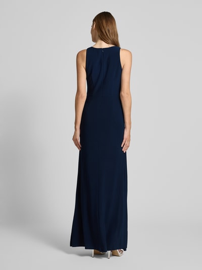 Adrianna Papell Abendkleid mit Raffungen und V-Ausschnitt Marine 5