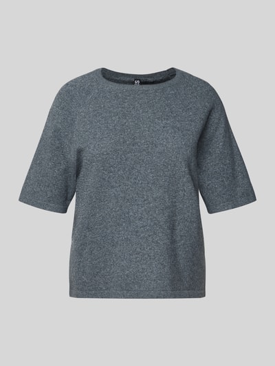 Pieces T-shirt o kroju regular fit z raglanowymi rękawami model ‘BREE’ Szaroniebieski melanż 2