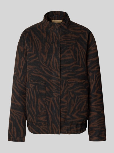 Soyaconcept Jack met opstaande kraag en steekzakken, model 'SARAKI' Middenbruin - 2