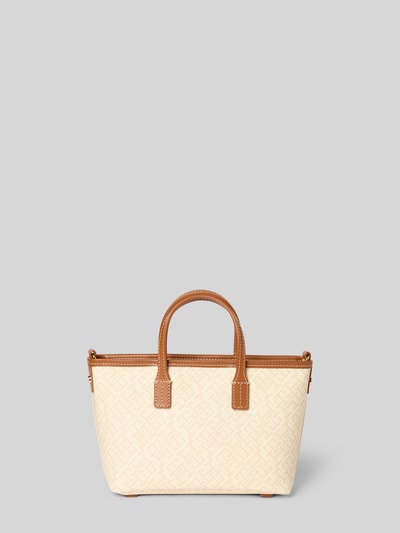 Produktfoto, Henkeltasche mit Logo-Applikation Modell 'MONOPLAY' von Tommy Hilfiger, Optik: Unifarben, Allover-Muster, Kunstleder.