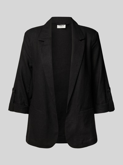 Only Loose Fit Blazer aus Viskose-Leinen-Mix Modell 'CARO' Black 2