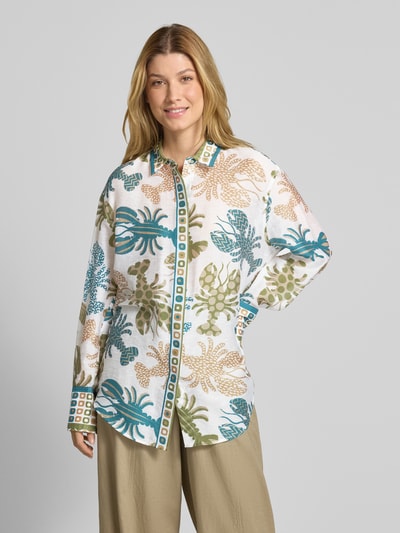 Herzensangelegenheit Regular Fit Bluse mit verdeckter Knopfleiste Oliv 4