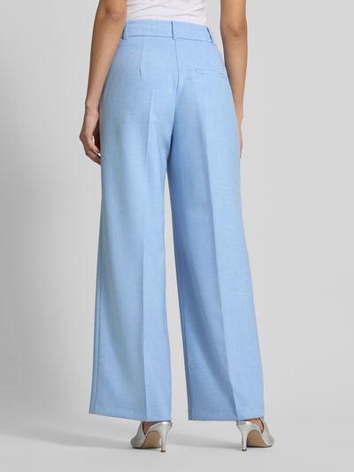 s.Oliver BLACK LABEL Regular Fit Bundfaltenhose mit weitem Bein aus Twill Bleu 5