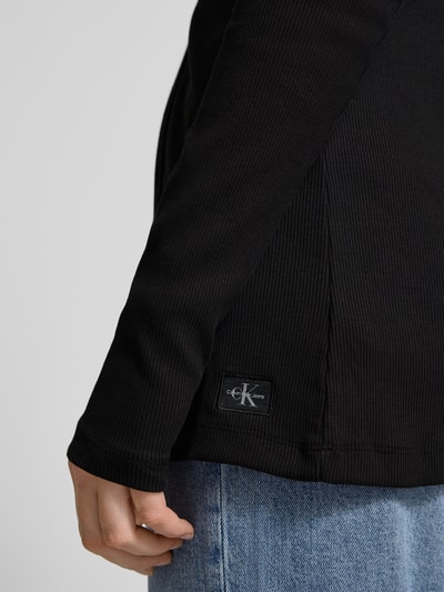 Calvin Klein Jeans Cardigan in Ripp-Optik Black 3