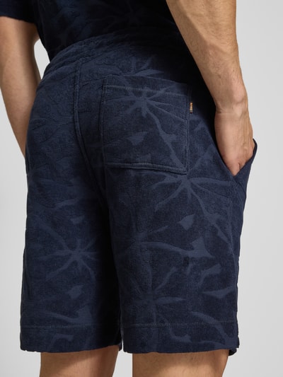 BOSS Orange Regular Fit Sweatshorts aus Baumwoll-Mix Modell 'SE_FLOWER' Marine 3