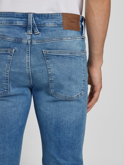 s.Oliver BLACK LABEL Slim Fit Jeans mit Kontrastnähten Modell 'NELIO' Blau 3