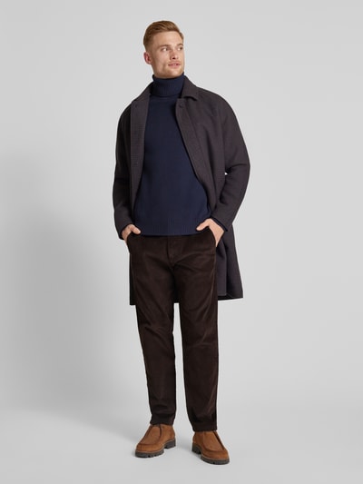 SELECTED HOMME Straight fit broek van corduroy, model 'MILES' Donkerbruin - 1