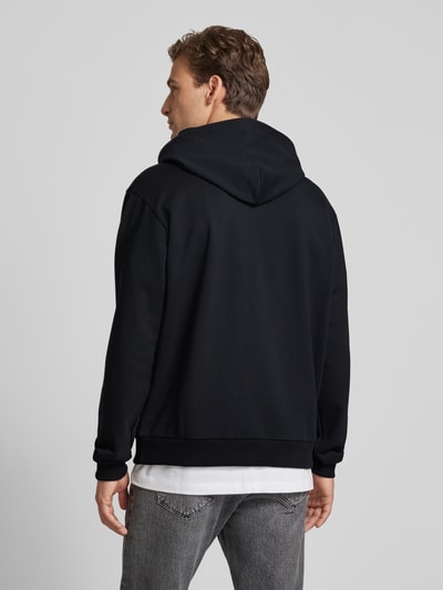 ROTHOLZ Regular fit hoodie met labelstitching Zwart - 5