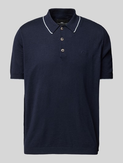 Fynch-Hatton Poloshirt mit kurzer Knopfleiste Marine 2