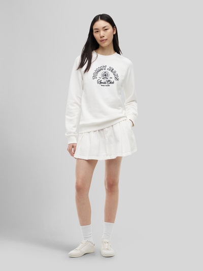 Tommy Jeans Ausgestellter Mini-Rock aus reiner Baumwolle Offwhite 1