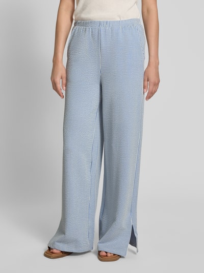Vila Stoffen broek met elastische band, model 'STRIPLO' Koningsblauw - 4
