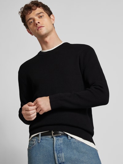 Only & Sons Gebreide pullover met ronde hals, model 'PHIL' Zwart - 3