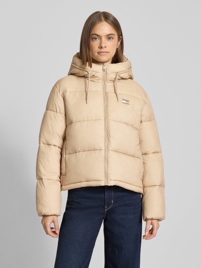 Tommy Jeans Regular Fit Steppjacke mit Kapuze Taupe 4