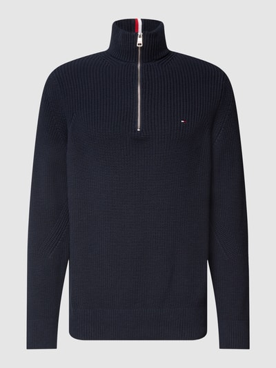 Tommy Hilfiger Strickpullover mit Reisverschluss Marine 2