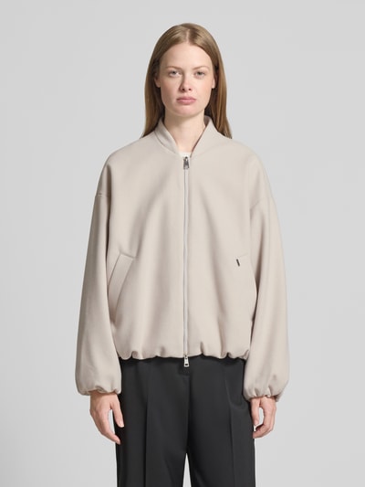 WHITE LABEL Jacke mit überschnittenen Schultern und Zweiwege-Reißverschluss Ecru 4