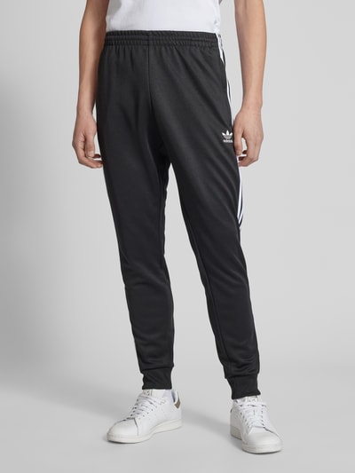 adidas Originals Regular fit sweatpants met labelstitching Zwart - 4