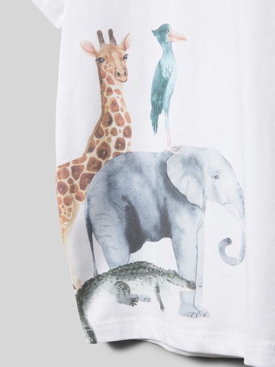 Name It T-shirt met motiefprint, model 'JASO' Wit - 2