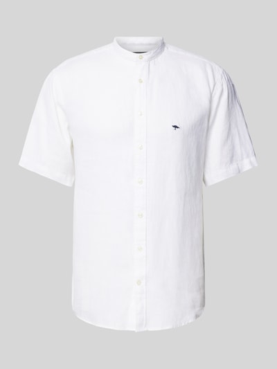 Fynch-Hatton Regular Fit Freizeithemd aus Leinen mit Maokragen Modell 'Summer' Weiss 2
