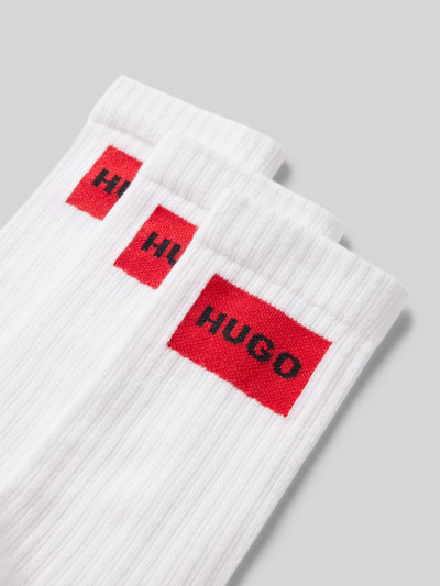 HUGO Socken mit Label-Print im 3er-Pack Weiss 2