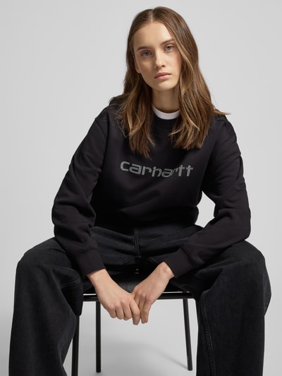 Carhartt Work In Progress Oversized Sweatshirt mit Strasssteinbesatz Modell 'Rivet' Black 3