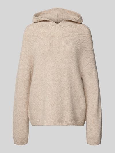 Marc O'Polo Regular fit gebreide hoodie met alpaca en scheerwol Offwhite - 2