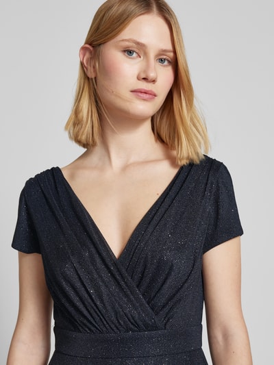 Vera Mont Knielanges Cocktailkleid in Wickel-Optik Dunkelblau 3