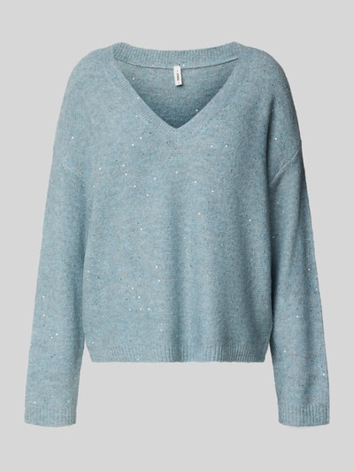 Only Regular fit gebreide pullover met pailletten, model 'ARIZONA' Lichtblauw - 2