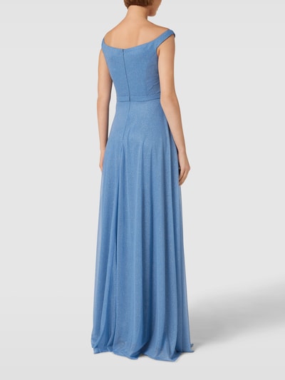 TROYDEN COLLECTION Abendkleid mit V-Ausschnitt Rauchblau 5