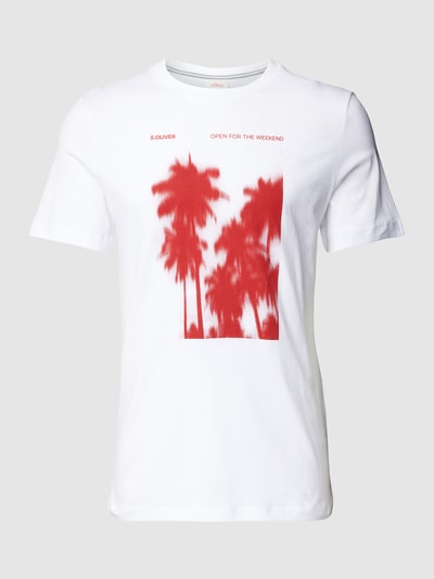 s.Oliver RED LABEL T-Shirt mit Motiv-Print Weiss 2