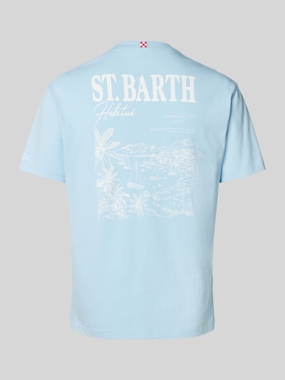MC2 Saint Barth T-shirt met labelprint Bleu - 3