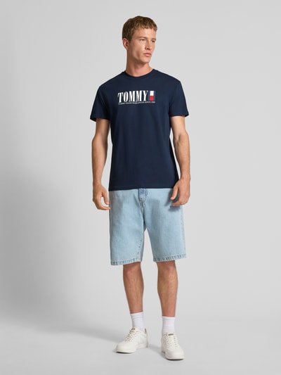 Tommy Jeans Regular Fit T-Shirt aus reiner Baumwolle Marine 1